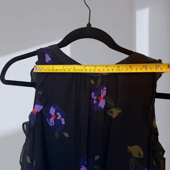 Sanctuary Floral Cold-Shoulder Blouse – Black/Purple (XS) - Picture 3 of 6